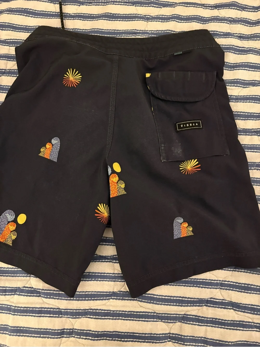 7 Mixed Boy’s Swim Trunks - Blue, Black, Yellow, Gray